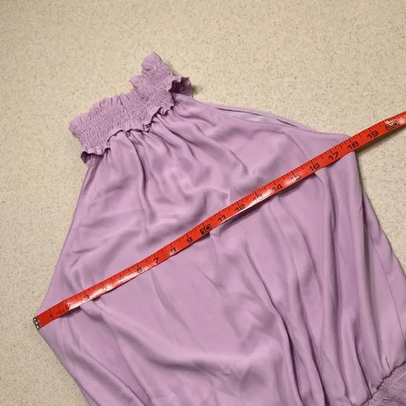 Amanda Uprichard Lavender Halter Mini Dress Women Size M - Picture 7 of 12
